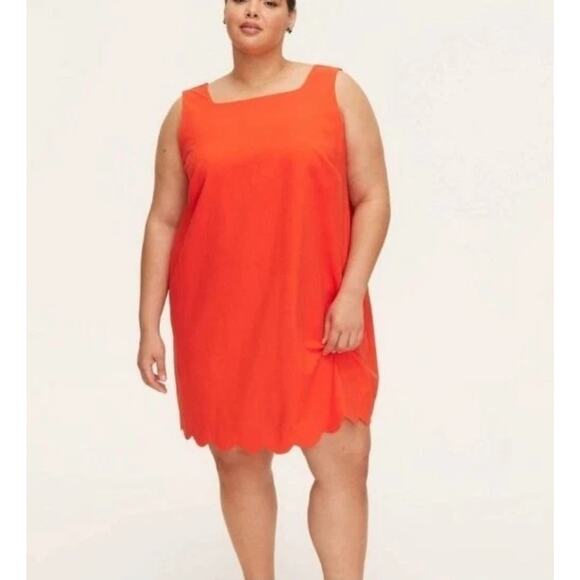 Kate Spade X Target - Scallop Mini Dress - Orange Red Size 1X NWT - Picture 1 of 6